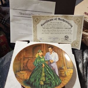 Collector's Plate with Scarlett's Green Dress Design